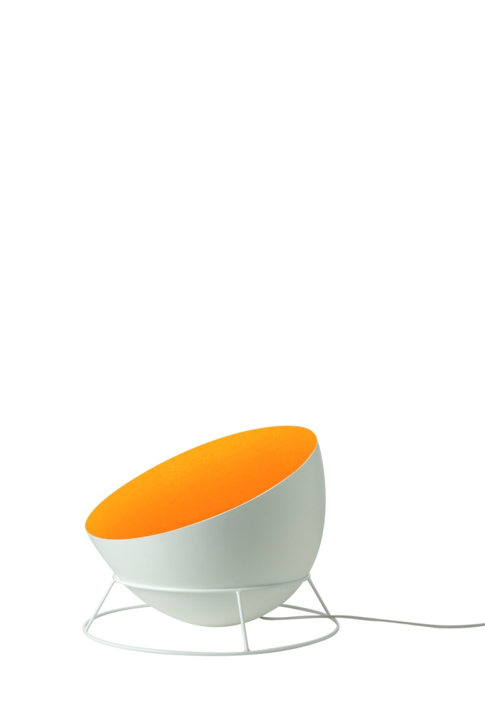 Lampada Da Pavimento H2O F In-Es Artdesign Collezione Luna Colore Bianco Arancione Dimensione 27,5 Cm Diam. Ø 46 Cm
